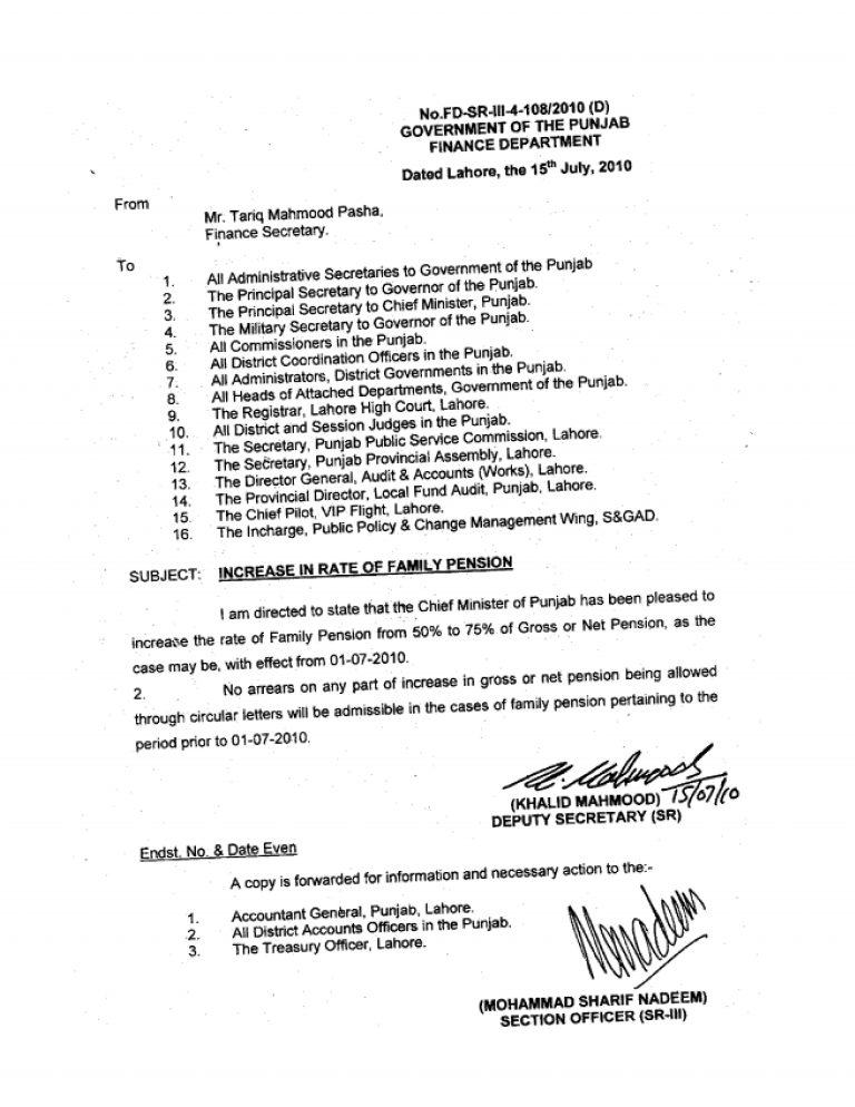 notification-of-increase-family-pension-punjab-govt-employees-from-50