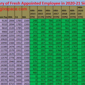 Salary Of New Appointed Employee Pay Scale Wise