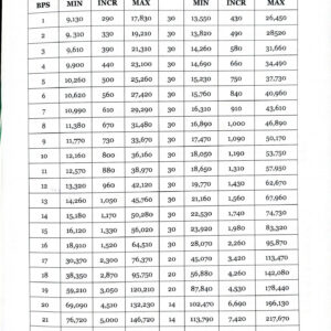 Updated Expected Revised Basic Pay Scales Chart 2022 • Govt Jobs