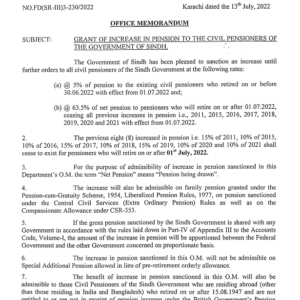 Notification Increase In Pension 2022 Federal • Govt Jobs & Employees ...