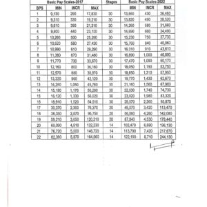 Revised Pay Scales 1972 to 2022 Chart • Govt Jobs & Employees Galaxy World