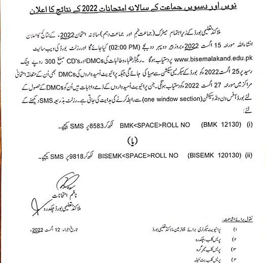 BISE Malakand SSCI Annual Result 2023 (1st Annual) • Govt Jobs