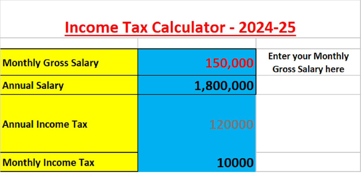 Income Tax Calculator 2024-25 for Salaried Persons