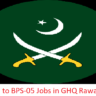 BPS-01 to BPS-05 Jobs in GHQ Army