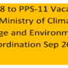 PPS-08 to PPS-11 Vacancies in Ministry of Climate Change and Environmental Coordination Sep 2024