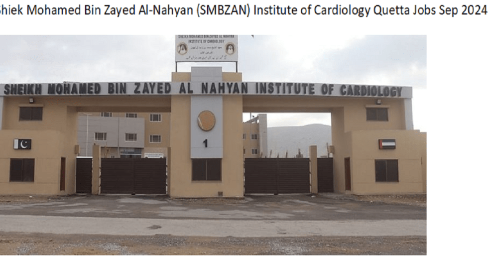 Shiek Mohamed Bin Zayed Al-Nahyan (SMBZAN) Institute of Cardiology Quetta Jobs Sep 2024