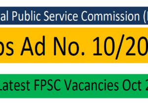 Federal Public Service Commission (FPSC) Jobs Ad No. 10/2024