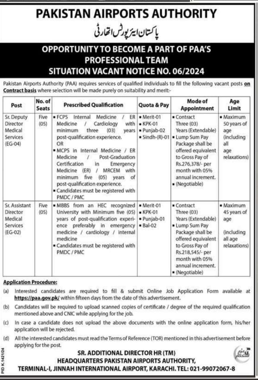 EG-04 and EG-02 PAA New Vacancies 2024