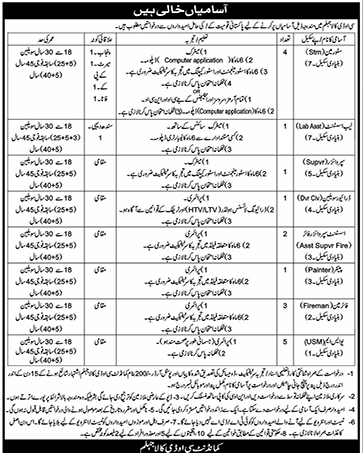 COD Jhelum BPS-01 to BPS-07 Vacancies 2025